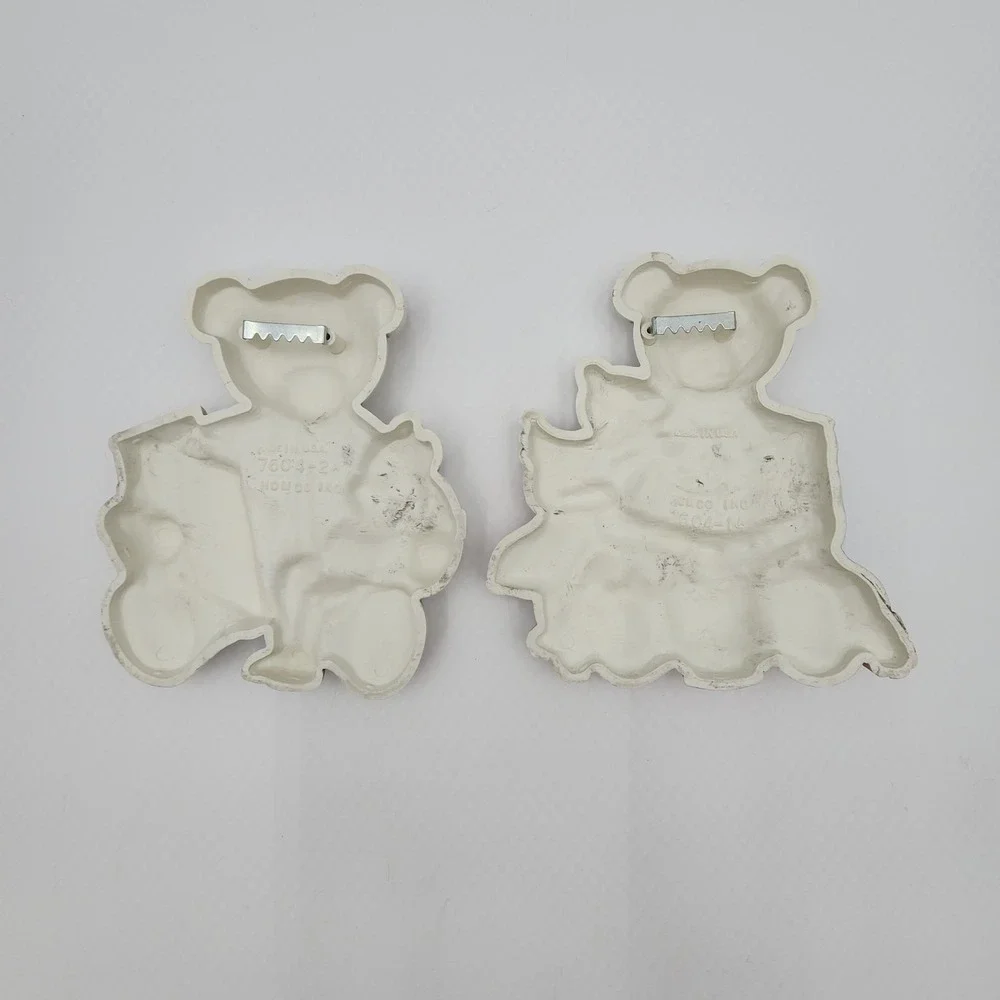 Vintage HOMCO Teddy Bear Family Storytime Wall Plaque 2 Pieces Wall Plaque 7604